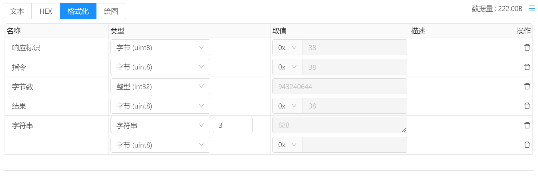 Bittly 数据响应查看 格式化结构数据模式